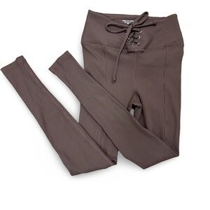 Year Of Ours Ribbed Football Brown Legging Women’s Size S